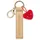 NICI Schlüsselanhänger "Liebe das Leben" Kunstlederband gold 10cm mit Herz