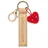 NICI Schlüsselanhänger "Liebe das Leben" Kunstlederband gold 10cm mit Herz