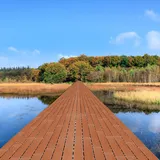Joparri Terrassen-Fliese 30x60x2 cm WPC Holz Kunststoff Fliesen Terrassenfliesen WPC Kunststoff 24er, Bodenbelag mit Drainage, Braun