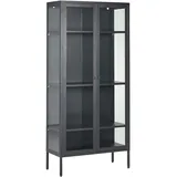 Beliani Vitrine schwarz