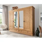 3S Frankenmöbel »Ramona« Massivholz Kleiderschrank SZ-0079 / 4-türiger Kleiderschrank