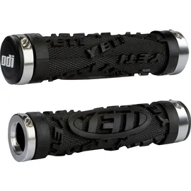 ODI Grips Yeti Lockon Bonus Griffe Fahrradgriffe Schwarz-Silber 130 mm