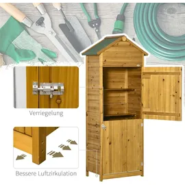 Outsunny Geräteschrank 0,79 x 0,49 m Natur