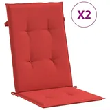 vidaXL Gartenstuhlauflagen 2 Stk. Rot 120x50x3 cm