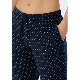 SCHIESSER Mix + Relax Schlafhose Gestreift Dunkelblau 44