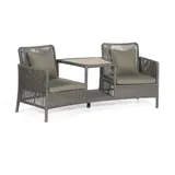 SonnenPartner Gartenlounge-Sessel Sonnenpartner Duo-Loungesessel Luna Aluminium mit PE-Bespannung light