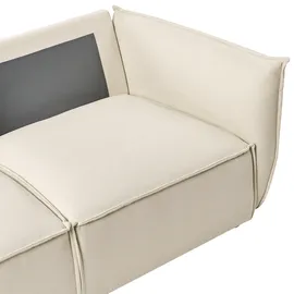 Beliani Sofa 3-Sitzer Kunes Stoff Hellbeige