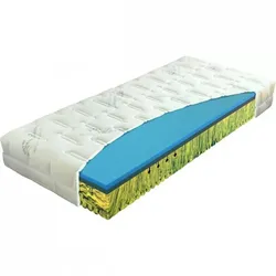 Die Matratze ist 25 cm hoch und besteht aus Herbal Visco.