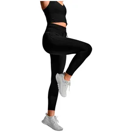 2XU Flex Drawcord Leggings Herren Schwarz M