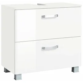 WELLTIME Waschbeckenunterschrank WELLTIME "Ravenna", weiß (weiß, weiß), B:60cm H:59cm T:35cm, Schränke, Waschbeckenunterschrank, Breite 60 cm, mit Soft-Close-Funktion