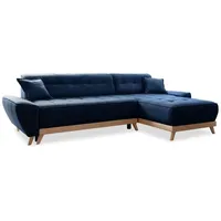 miuform Ecksofa mit Schlaffunktion Dazzling Daisy ¦ blau ¦ Maße (cm): B: 260 H: 77