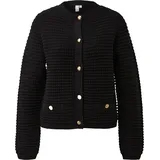 QS Cardigan mit Strukturmuster Schwarz XS