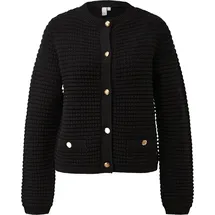 QS Cardigan mit Strukturmuster Schwarz XS