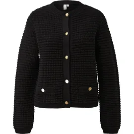 QS Cardigan mit Strukturmuster Schwarz XS