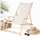 MuCoLa Strandstuhl mit Armlehne 51,5 x 98,5 x 101,5 cm beige