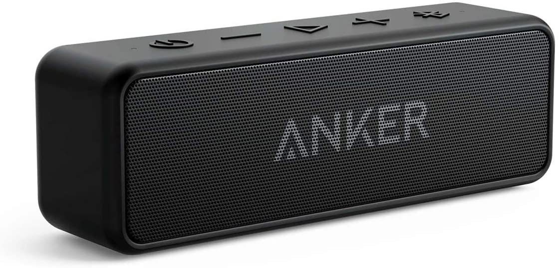 Anker SoundCore 2 Tragbarer wasserdichter Portable Lautsprecher (Bluetooth, 12 W, Bluetooth, Musik, Android, Apple, Smartphone, Iphone) schwarz