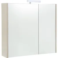 Evenes Spiegelschrank Akira mit LED-Leuchte, Zement,