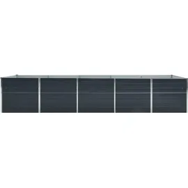 vidaXL Garten-Hochbeet verzinkter Stahl rechteckig 400 x 80 x 45 cm Anthrazit 