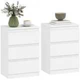 Homcom Nachtschrank 40 x 30 x 59,5 cm Weiß