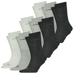 HEAD Unisex Sportsocken Crew 6er 9er 12er Multipack in 35-38 Grau Combo 001