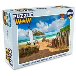 MuchoWow Puzzle Eingang zum Strand auf Maui in Hawaii, 500 Puzzleteile, Foto-Puzzle, Bilderrätsel, Puzzlespiele, Spielzeug bunt