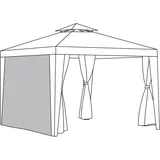 Pavillon-Vorhänge für den Außenbereich mit Öse, 2,6 x 1,9 m, UV-beständig und langlebig, Vorhänge für die Seitenwand, Grau - Gardenista