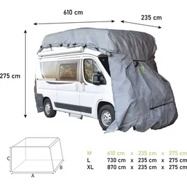 Greenyard Wohnmobil Schutzhülle 610 x 235 x 275 cm Grau