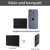 Fomax Kartenetui aus echtem Leder, elegantes Design mit übersichtlicher Anordnung, Cafe