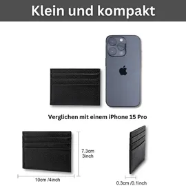 Fomax Kartenetui aus echtem Leder, elegantes Design mit übersichtlicher Anordnung, Cafe