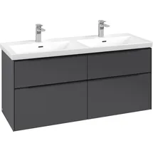 Villeroy & Boch Waschbeckenunterschrank 4 Auszüge 127,2 x 57,9 x 46,2 cm Schwarz