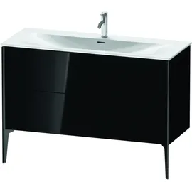 Duravit XViu Waschtisch-Unterschrank XV43040B240 121 x 59,1 x 48 cm, schwarz hochglanz, 2 Auszüge, schwarz matt