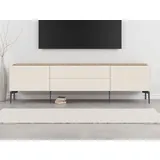 PLACES OF STYLE TV-Board PLACES OF STYLE "Sky45", beige (cashmere farbe), B:176cm H:37cm T:47cm, MDF, Spanplatte, Sideboards, TV-Board, Lackiert mit wasserbasiertem UV-Lack