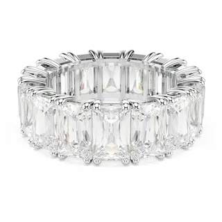 Swarovski Matrix Vittore Ring, Baguette-Schliff, Weiß, Rhodiniert