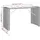 vidaXL Bartisch mit Glasplatte Grau 185x80x110 cm Poly Rattan