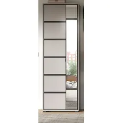 Inn.Furn Garderobenschrank grau, schwarz 65 cm mit Soft-Close Malik