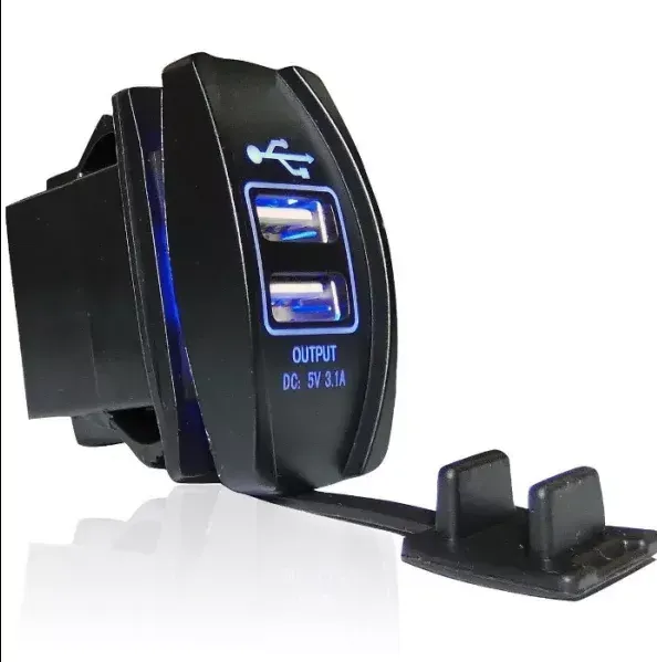 Duales USB-Universal-Einbauladegerät für Autos, Motorräder und Boote, 3,1 A