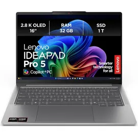 Lenovo IdeaPad Pro 5 16" Ryzen AI 7 350 32 GB RAM 1 TB SSD Win11 Pro Luna Grey 