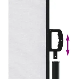 vidaXL Seitenmarkise Ausziehbar 140 x 600 cm Weiß Polyester