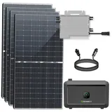 Stegpearl Balkonkraftwerk 1760W Balkonkraftwerk mit Speicher komplettset PV Solaranlage, 1760,00 W, Bifazial-Zellen, (Growatt NOAH 2000 Speicher für Balkonkraftwerk), DEYE 1600W WIFI Wechselrichter reduziert von 1600W auf 800W/600W