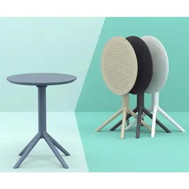 CLP Sky Gartentisch Ø 60 x 74 cm Dunkelgrau