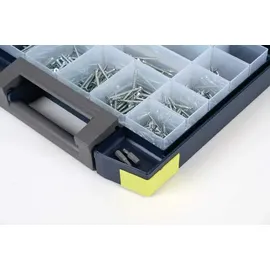RAACO Sortimentskoffer Kunststoff 241 x 55 x 225 mm blau 9 Fächer