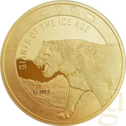 1 Unze Goldmünze Giganten der Eiszeit - Höhlenlöwe 2022