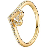 Pandora SHINE Ring Timeless "Glitzerndes Herz" 14k gelbvergoldet, Zirkonia 169302C01 60