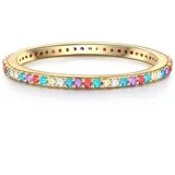 Lulu & Jane Ring aus Messing Zirkonia in gelbgold | Gr.: 56