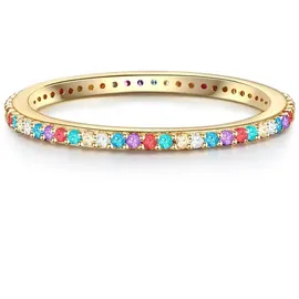 Lulu & Jane Ring aus Messing Zirkonia in gelbgold | Gr.: 56