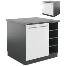 Vicco Kochinsel Fame-Line 90 x 82 x 82 cm Weiß
