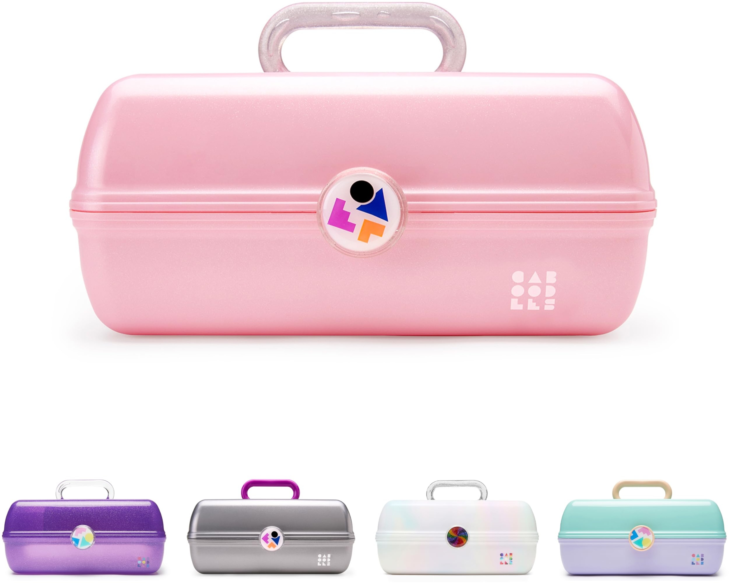 Caboodles Twilight Disco Kosmetiktasche für Mädchen, für unterwegs, für Make-up und Zubehör, Pink Sparkle