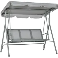 Outsunny Hollywoodschaukel Grau 3-Sitzer