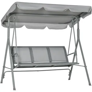 Outsunny Hollywoodschaukel Grau 3-Sitzer