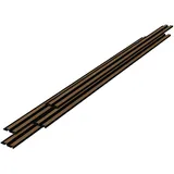 [neu.holz] 3D-Wandpaneel Blaricum braun 12 St. 195 x 12 cm